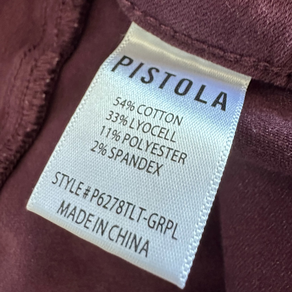 Women’s NWT Pistola Dark Purple Size 32‎ or 14 Cargo Skinny Pants - Picture 6 of 11
